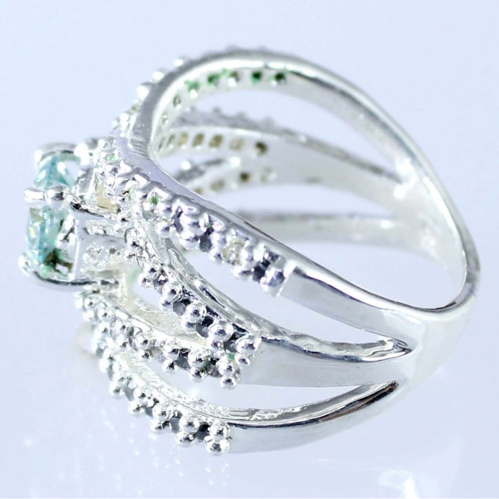 CERTIFIED AGI GENUINE NATURAL MINED 1.16CT Green Diamond Engagement Ring - Picture 3 of 8